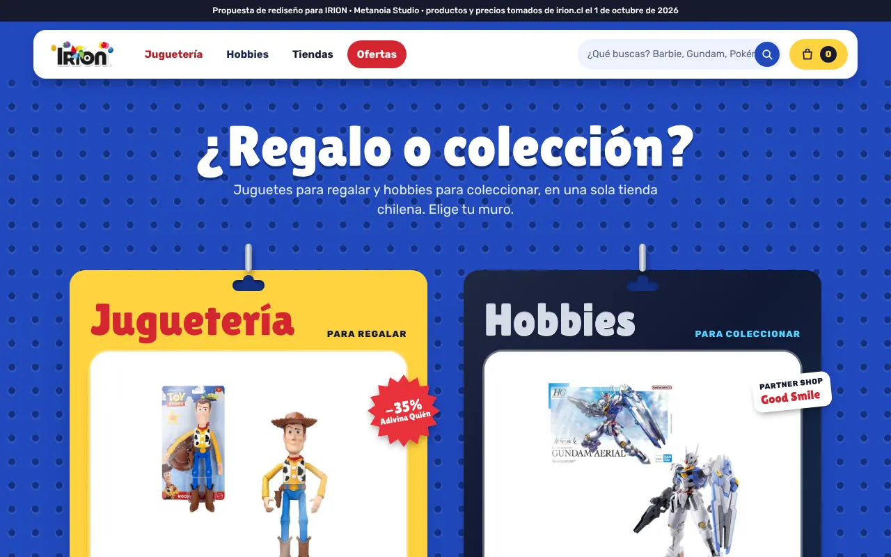 Propuesta de rediseño para IRION