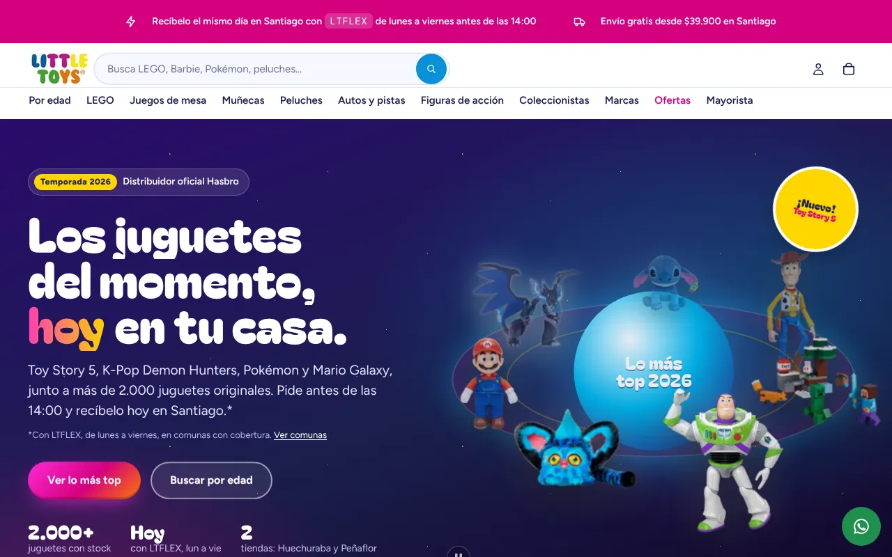 Sitio Little Toys diseñado por Metanoia