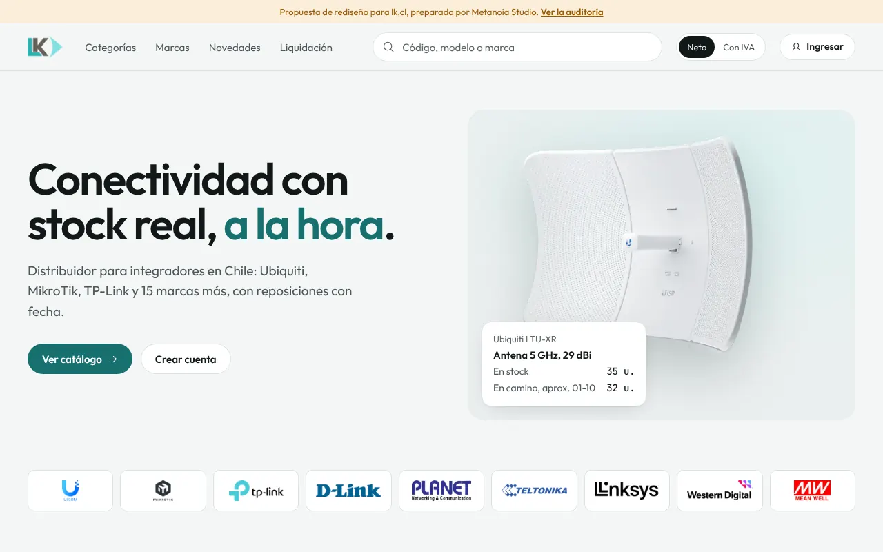 Propuesta de rediseño para LK