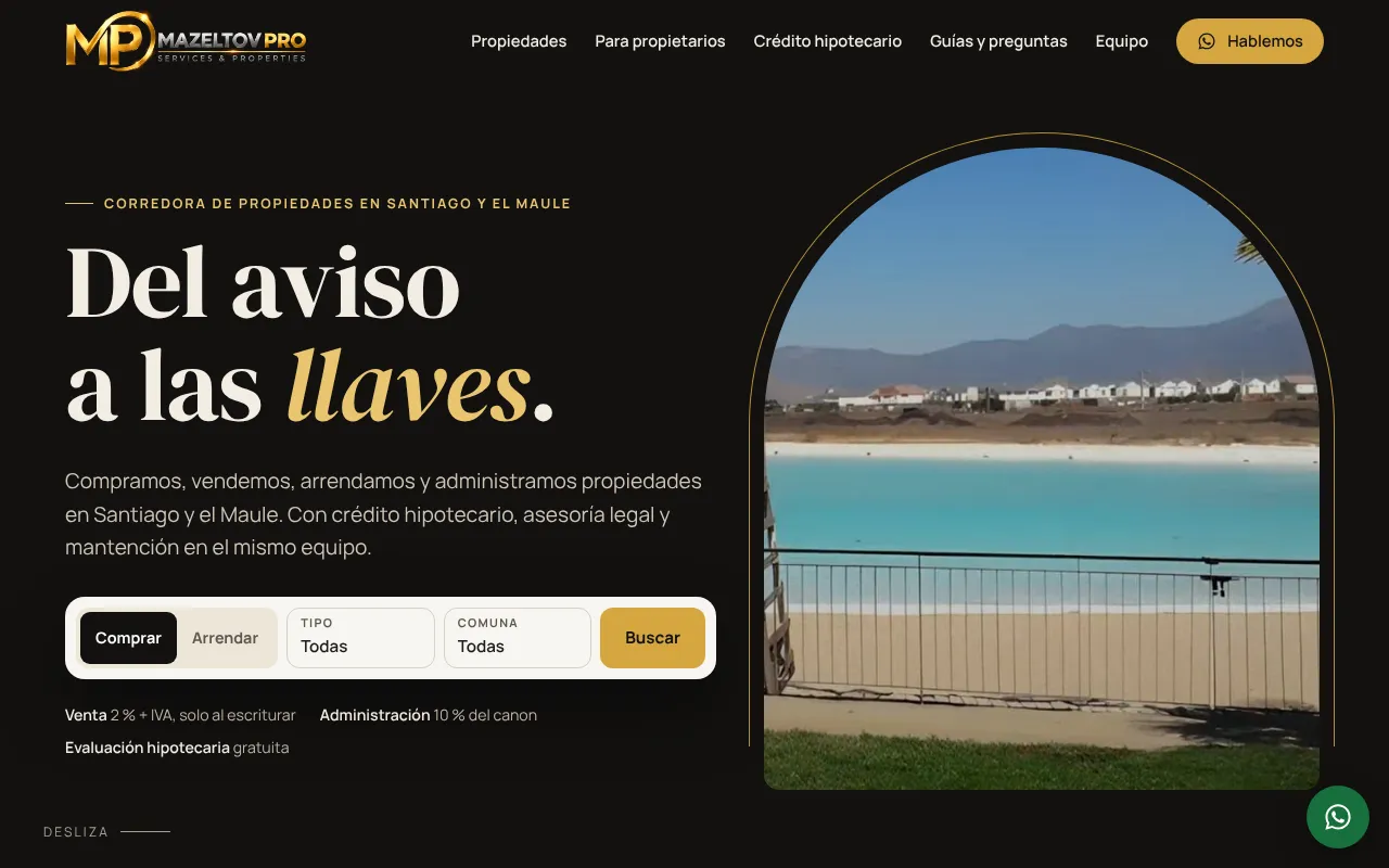 Inicio del sitio de Mazeltov PRO